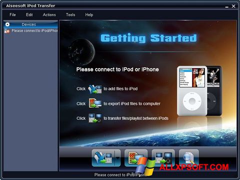 Skärmdump iPhone PC Suite för Windows XP