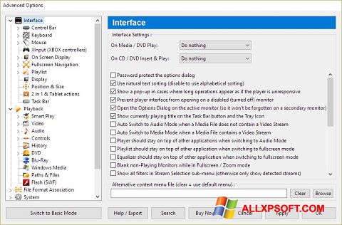 Skärmdump Zoom Player för Windows XP