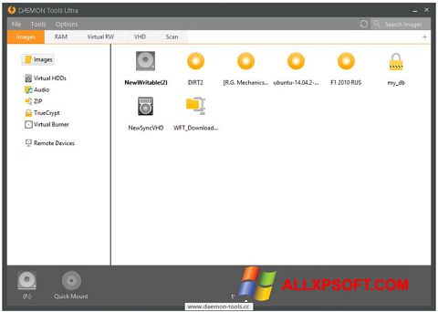 Skärmdump DAEMON Tools Ultra för Windows XP