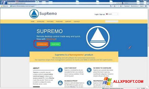 Skärmdump Supremo för Windows XP