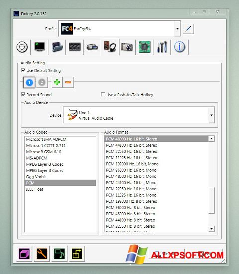 Skärmdump Dxtory för Windows XP