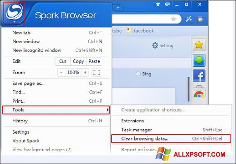 Skärmdump Spark för Windows XP