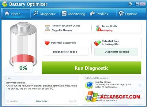 Skärmdump Battery Optimizer för Windows XP