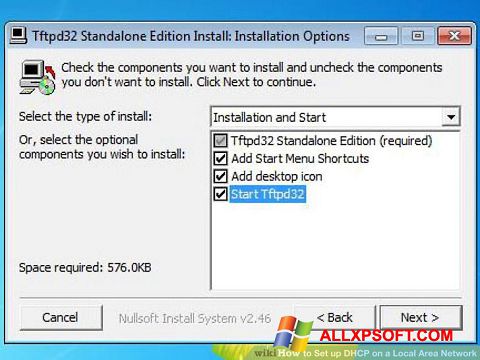 Skärmdump Tftpd32 för Windows XP