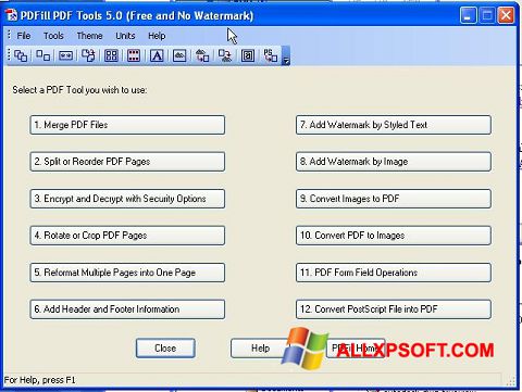 Skärmdump Pdf995 för Windows XP