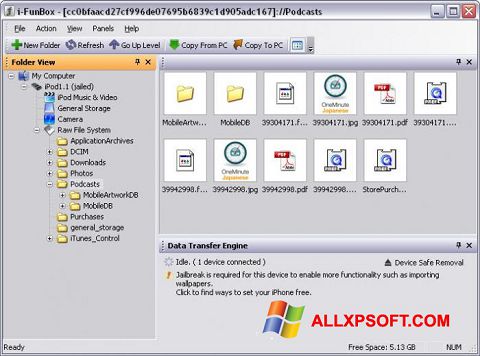 Skärmdump iFunBox för Windows XP