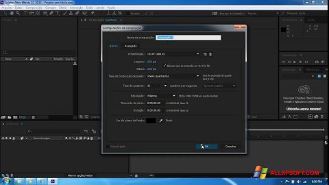 Skärmdump Adobe After Effects CC för Windows XP