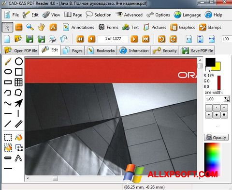 Skärmdump PDF Reader för Windows XP