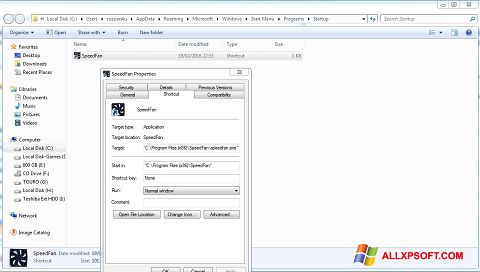 Skärmdump SpeedFan för Windows XP