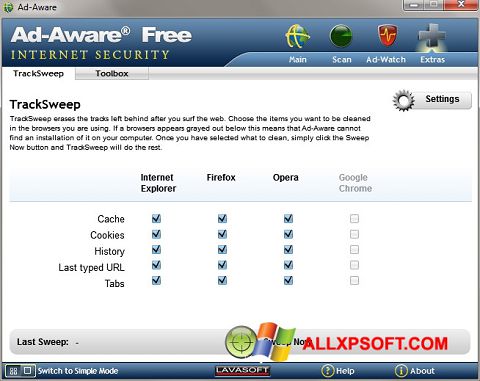 Skärmdump Ad-Aware för Windows XP