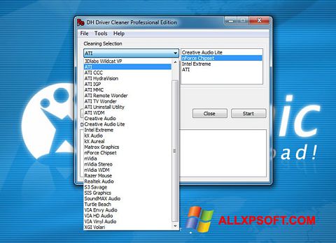 Skärmdump Driver Cleaner för Windows XP