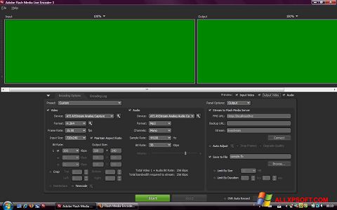 Skärmdump Adobe Media Encoder för Windows XP