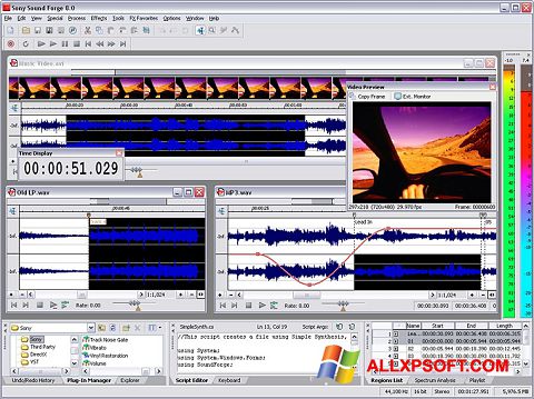 Skärmdump Sound Forge för Windows XP