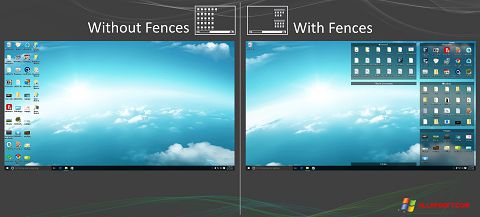Skärmdump Fences för Windows XP