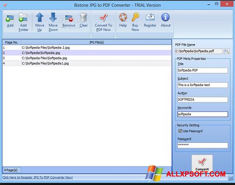 Skärmdump Image To PDF Converter för Windows XP
