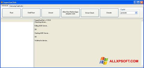 Skärmdump SuperOneClick för Windows XP