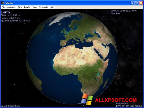 Skärmdump Celestia för Windows XP