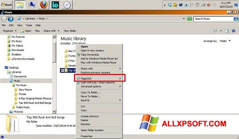 Skärmdump MagicISO för Windows XP
