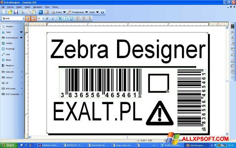 Skärmdump Zebra Designer för Windows XP