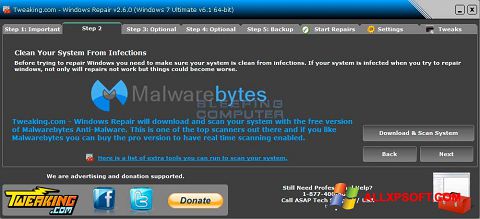 Skärmdump Windows Repair för Windows XP