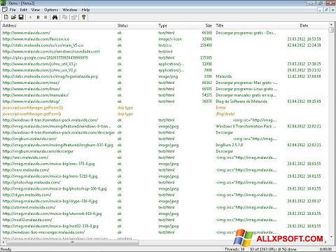 Skärmdump Xenu för Windows XP