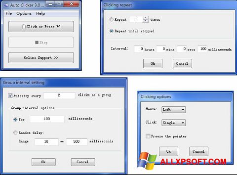Skärmdump GS Auto Clicker för Windows XP