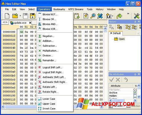 Skärmdump Hex Editor Neo för Windows XP