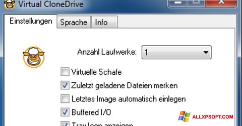 Skärmdump Virtual CloneDrive för Windows XP
