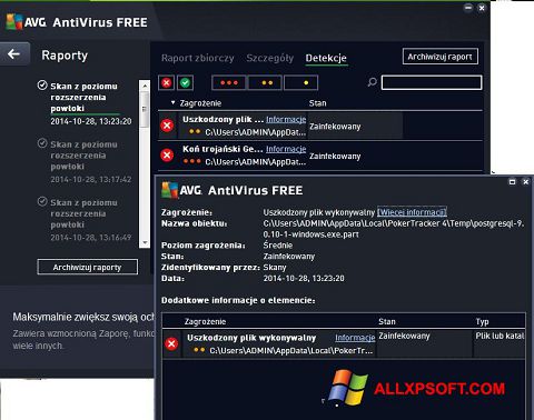 Skärmdump AVG AntiVirus Free för Windows XP