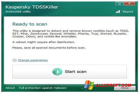 Skärmdump Kaspersky TDSSKiller för Windows XP
