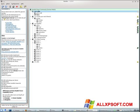 Skärmdump Mumble för Windows XP