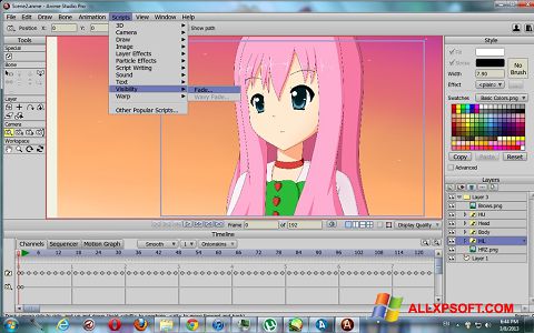 Skärmdump Anime Studio för Windows XP