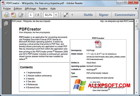 Skärmdump PDFCreator för Windows XP