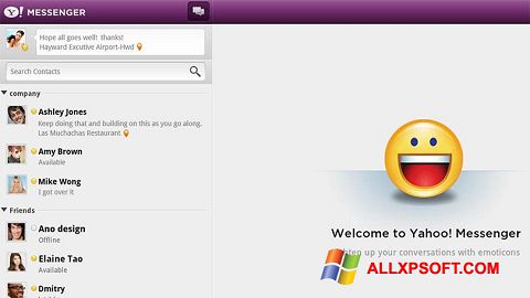 Skärmdump Yahoo! Messenger för Windows XP