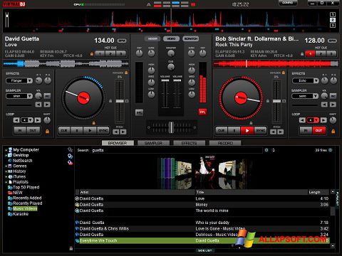 Skärmdump Virtual DJ Pro för Windows XP