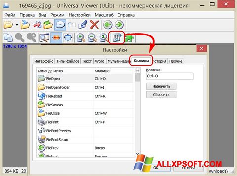 Skärmdump Universal Viewer för Windows XP