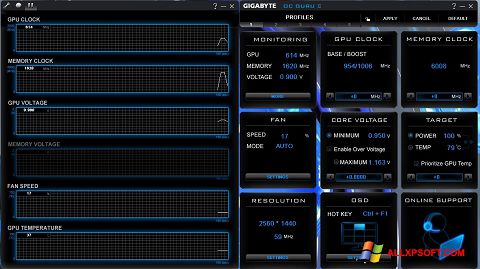 Skärmdump GIGABYTE OC Guru för Windows XP