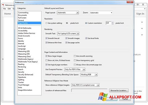 Skärmdump Adobe Acrobat Reader DC för Windows XP