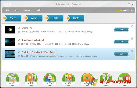 Skärmdump Freemake Video Converter för Windows XP