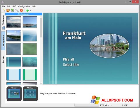 Skärmdump DVDStyler för Windows XP