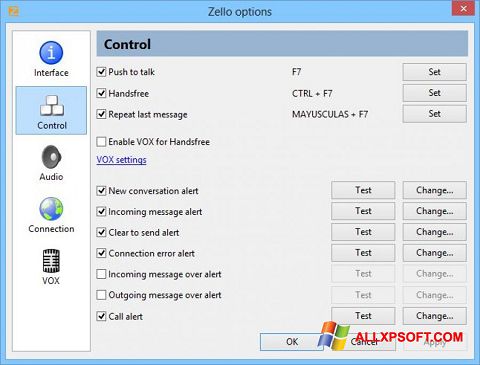Skärmdump Zello för Windows XP