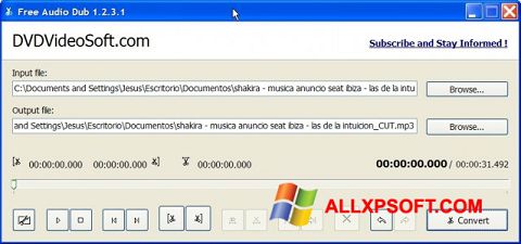 Skärmdump Free Audio Dub för Windows XP