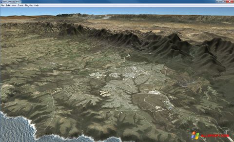 Skärmdump NASA World Wind för Windows XP