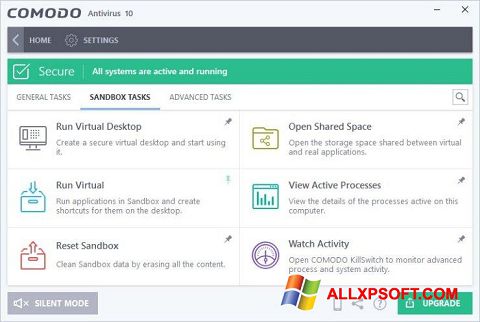 Skärmdump Comodo Antivirus för Windows XP