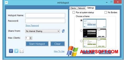 Skärmdump mHotspot för Windows XP