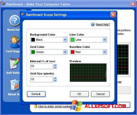 Skärmdump RamSmash för Windows XP
