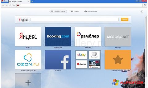 Skärmdump Opera Next för Windows XP