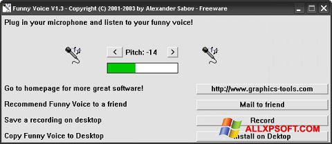 Skärmdump Funny Voice för Windows XP