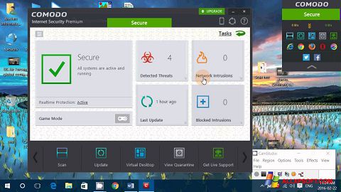 Skärmdump Comodo Internet Security Premium för Windows XP