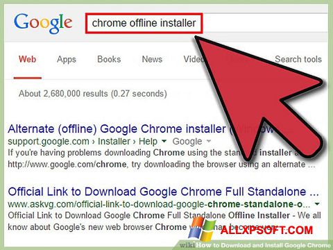 Skärmdump Google Chrome Offline Installer för Windows XP
